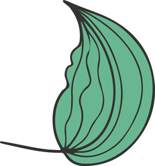 hand drawn abstract floral tree branch illustration