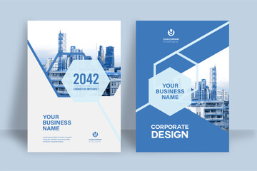 City Background Business Book Cover Design Template