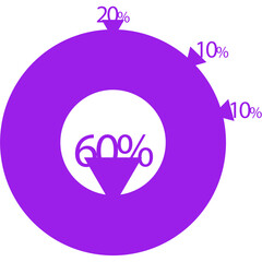 Business infographics icons with different diagram vector illustration. Abstract data visualization, marketing charts and graphs. Business statistics, planning and analytics, forecasting growth rates