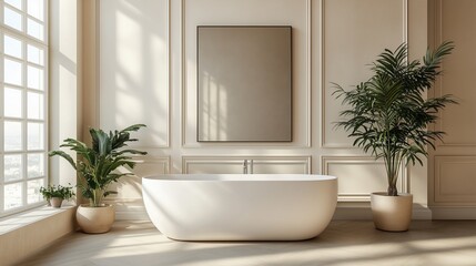 Fototapeta premium Minimalist bathroom design