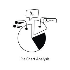 Pie Chart Analysis concepts style illustration. EPS 10 File