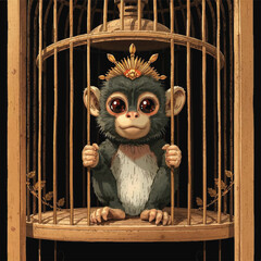owl in the cage