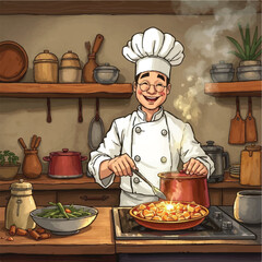 chef preparing food