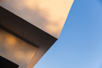Abstract minimal architecture background, white concrete ceiling