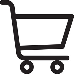 Cart icon vector art silhouette