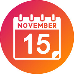 15 November Vector Icon Design