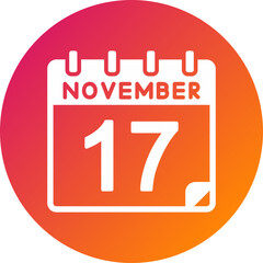 17 November Vector Icon Design