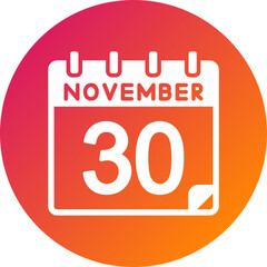 30 November Vector Icon Design