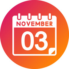 3 November Vector Icon Design