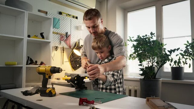 A Father and Son DIY Project in a Modern Workshop Setting for Quality Bonding and Fun