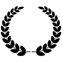 Wreaths and branches with leaves. Hand drawing laurel wreaths and branches collection. Laurels wreaths, swirls, twigs and flower ornaments. Herbs, flowers and plants elements. Design elements.