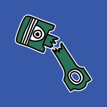 recommend clip art: hand drawn cute piston illustration