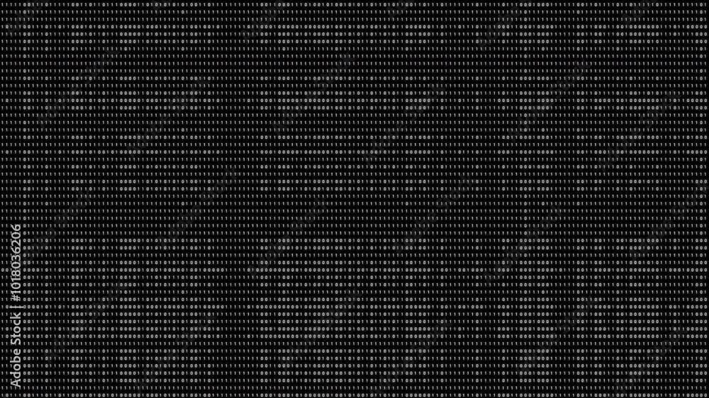 Poster 0 1 binary number digital data transfer falling abstract background. data streamline concept