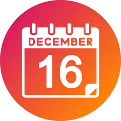 16 December Vector Icon Design