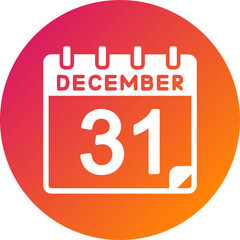 31 December Vector Icon Design
