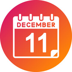 11 December Vector Icon Design