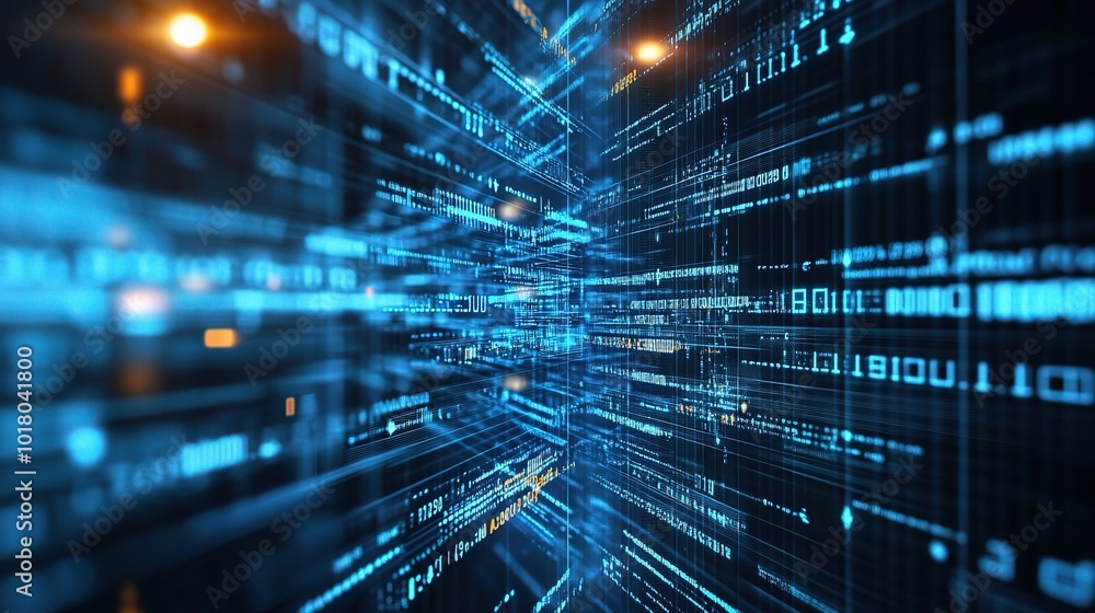 Poster abstract digital data flow in cyber environment