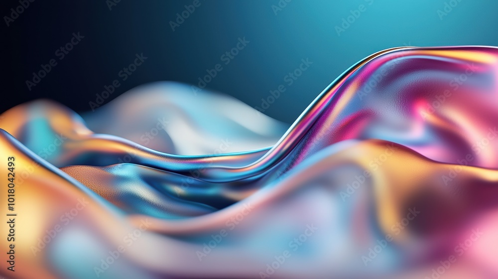 Poster vibrant abstract wave texture with soft flowing lines