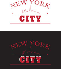 New york city t-sjirt design, letterign t-shirt design.