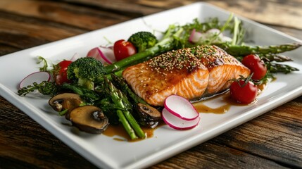 The Salmon with Fresh Vegetables