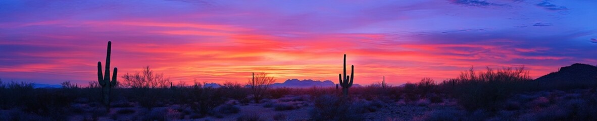 colorful Arizona desert sunset, 