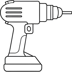 Vector Drill Machine Icon.