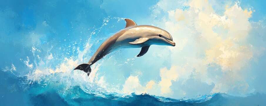 Dolphin Jumping Out of the Water