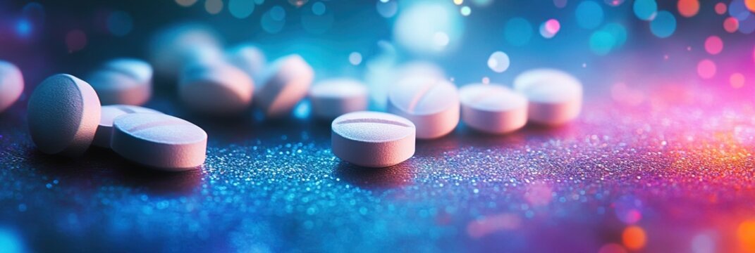 MDMA and ecstacy - molly recreational drug concept