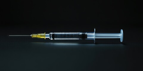 Fototapeta premium medical needle filled with liquid