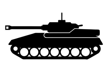 Tank Silhouette vector illustration