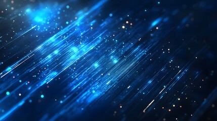 Abstract blue background data technology glowing lines