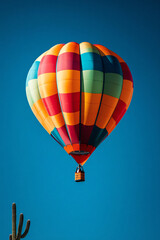 Fototapeta premium colorful hot air balloon against blue sky