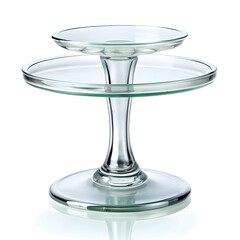 glass stand with white background