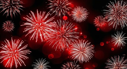 Black and red theme abstract sparkles and fireworks background wallpaper