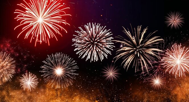 Black theme abstract sparkles and fireworks background wallpaper