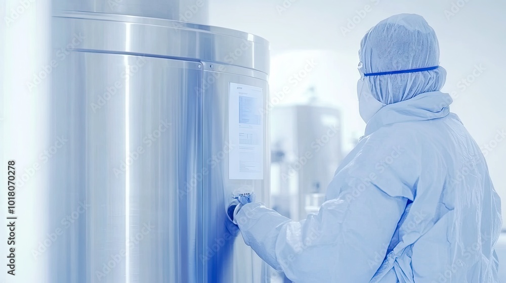 Poster scientists using cryogenic technology in a low-temperature physics experiment.