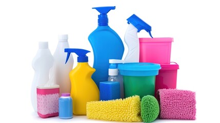 A professional home cleaning company provides exceptional services, ensuring a spotless and organized living environment. The image showcases a team of cheerful cleaners, 