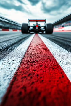 Formula One Car on Race Track