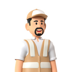 Courier Professional Profession Profile 3D Avatar
