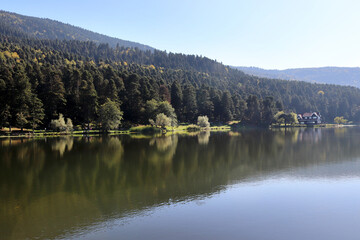 Fototapeta premium Villa by the lake. Golcuk - Bolu, Turkey