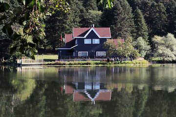 Fototapeta premium Villa by the lake. Golcuk - Bolu, Turkey
