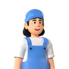 Janitor Professional Profession Profile 3D Avatar