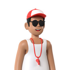Life Guard Professional Profession Profile 3D Avatar
