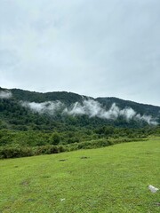 clouds over the mountain