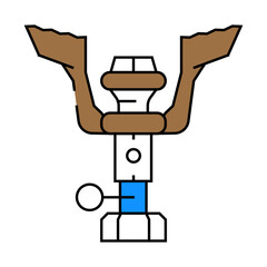 backpacking stove mountaineering adventure line icon vector. backpacking stove mountaineering adventure sign. isolated symbol illustration