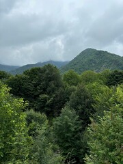 clouds over the mountain