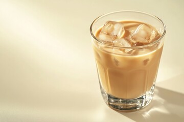 Refreshing Iced Coffee Beverage in a Glass