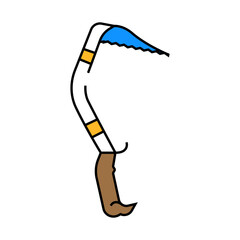 ice tool axe mountaineering adventure line icon vector. ice tool axe mountaineering adventure sign. isolated symbol illustration