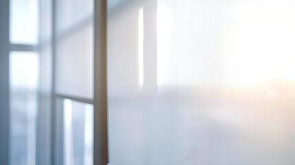 Obraz premium White roller blinds, shown against a clear background, offer a stylish and private way to cover your windows.