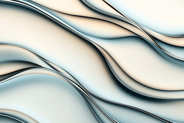 Obraz premium Abstract background featuring smooth, flowing, gradient waves in soft pastel tones, creating a sense of fluidity and motion.